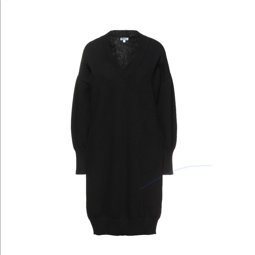 Kenzo Black Logo Knit Dress Small